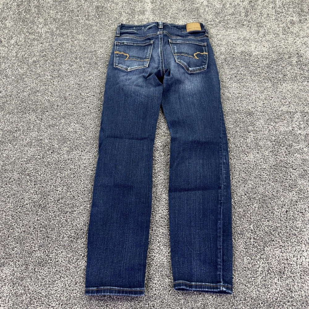 American Eagle Jeans Womens 2 Short Blue Skinny Next Level Medium Wash Denim - Picture 2 of 8